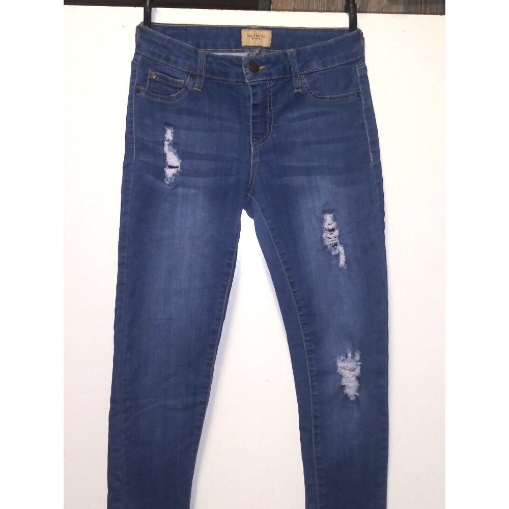 Celebrity Pink Womens Jeans blue distressed Waist 25 skinny ripped stretch EUC - Picture 8 of 8